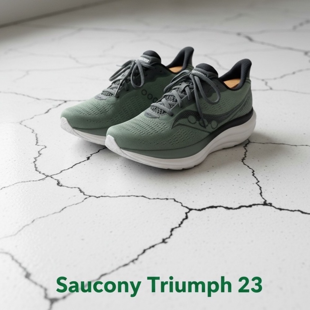 Saucony Triumph 23 Mens Running Shoes Size 9.5 Green Black S21023-228